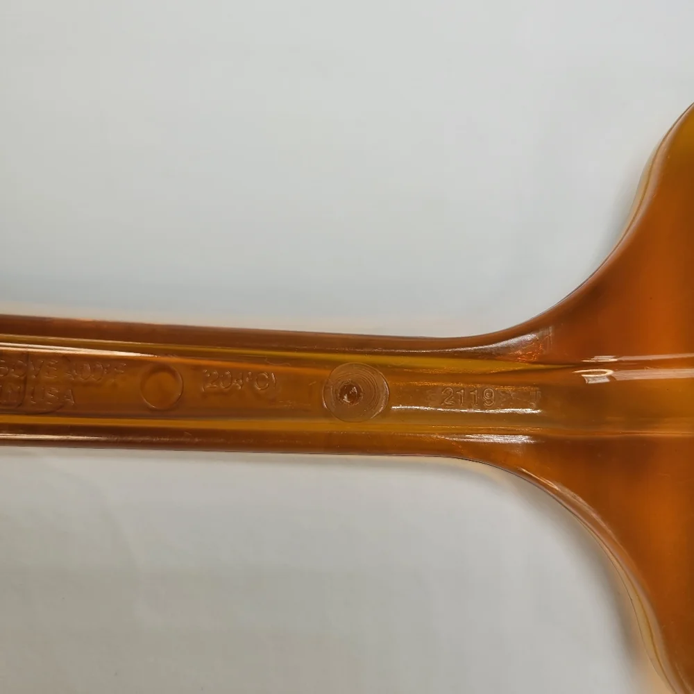 Vintage Ultratemp Amber Pie Cake Server #2119 Serrated Robinson Knife Co USA